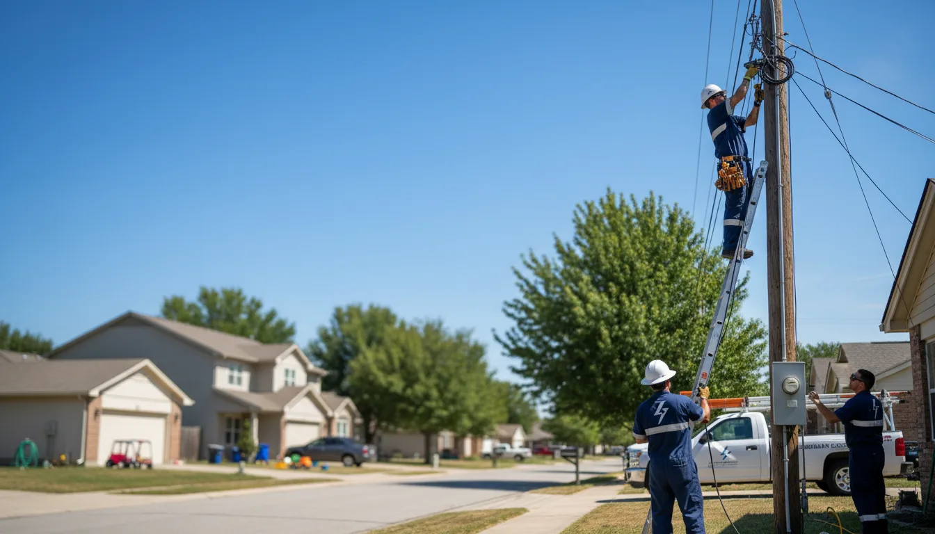 Residential electrician providing installation services in Reeds, MO